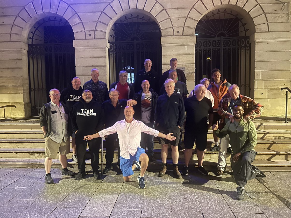 Monte Carlo or Bust group night photo